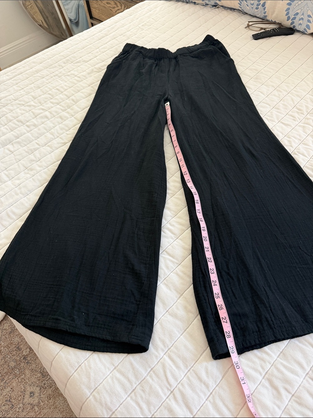 O'Neill Black wide leg gauze pants M